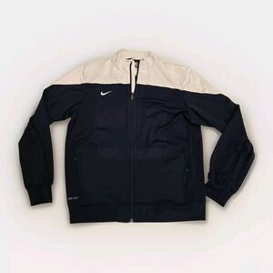 Nike Squad 14 Sideline Zip Up Jacket Mens Large Blue White Soccer Futbol *Read*